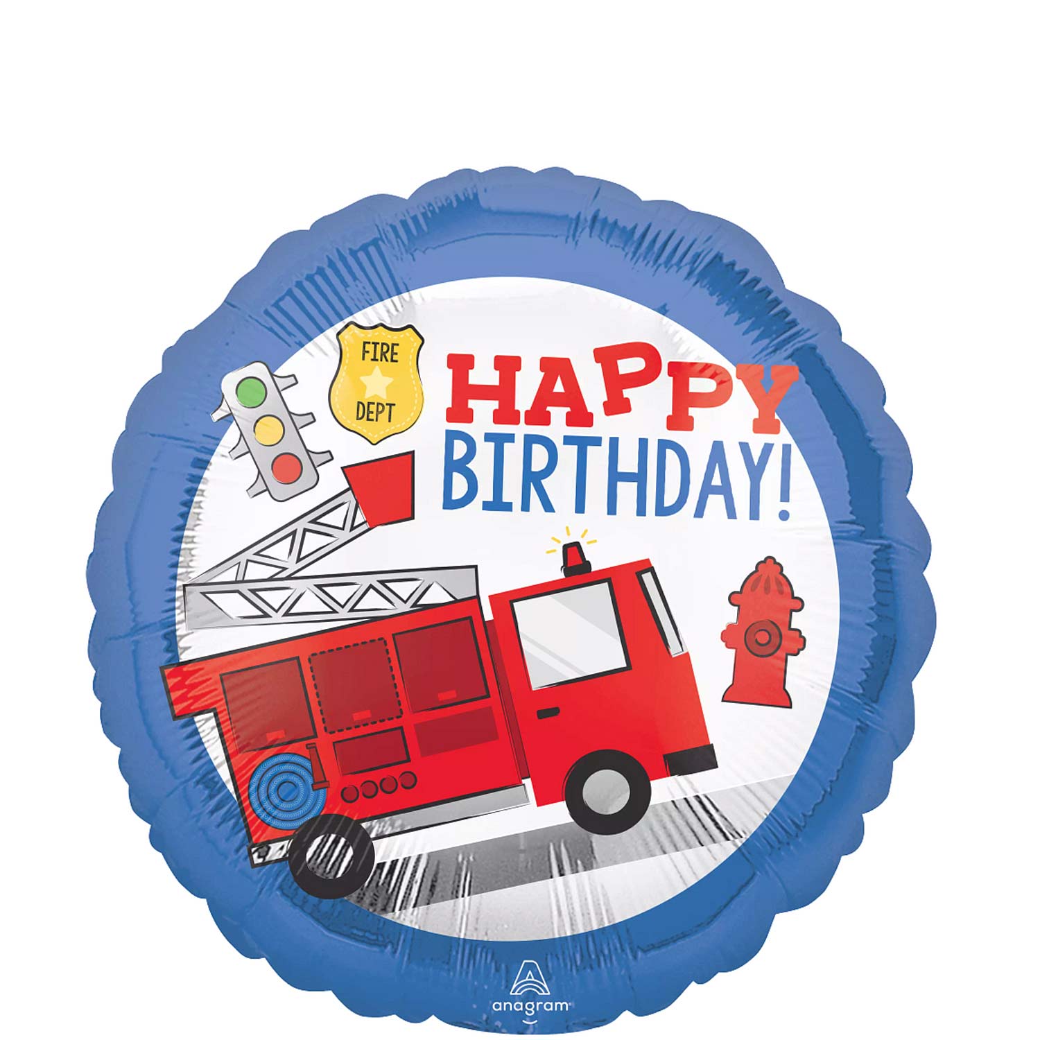 First Responder Happy Birthday Foil Balloon 45cm