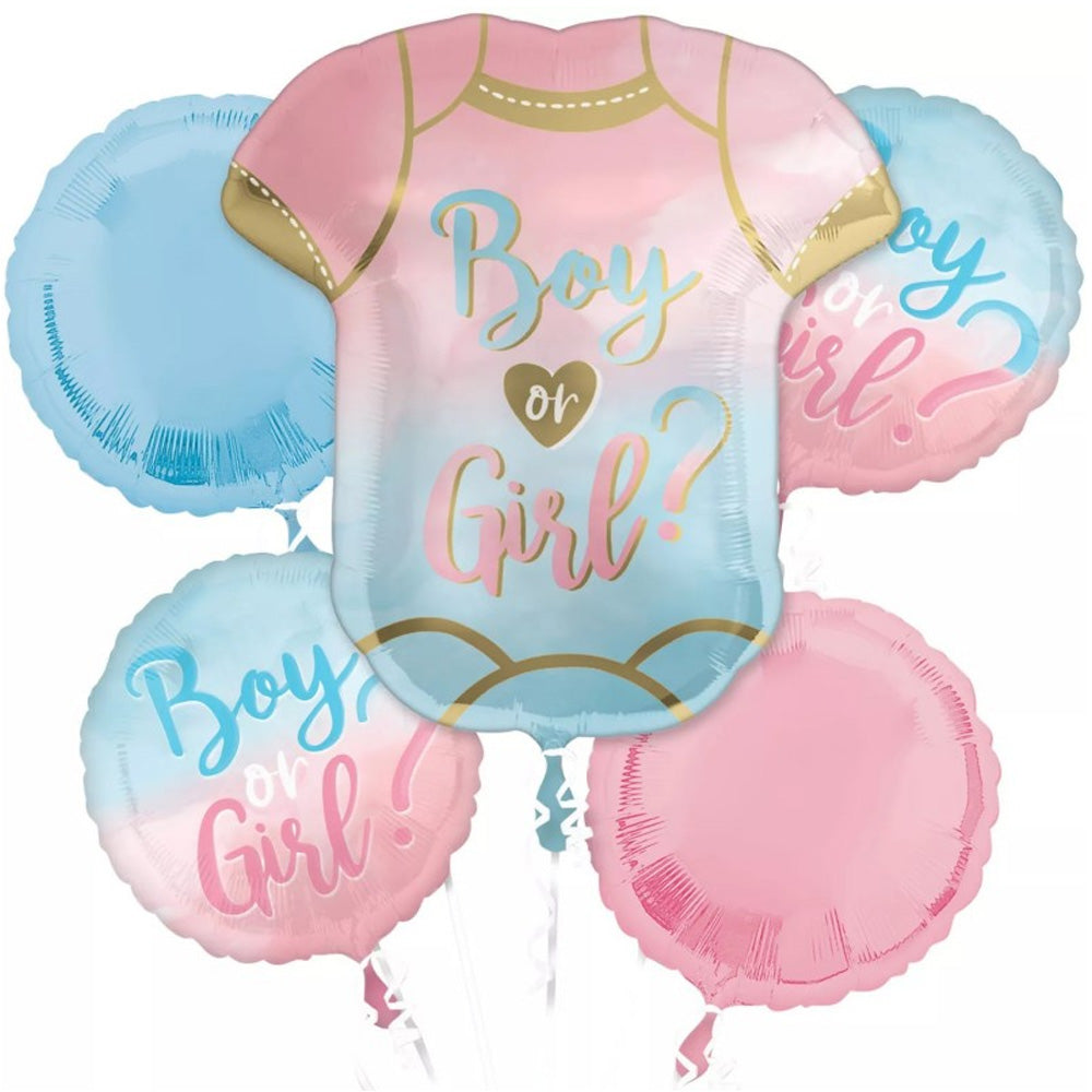 The Big Gender Reveal Balloon Bouquet 5pcs