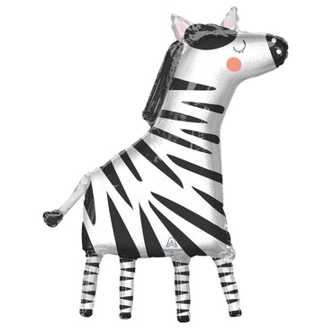 Get Wild Zebra SuperShape Foil Balloon 60x91cm