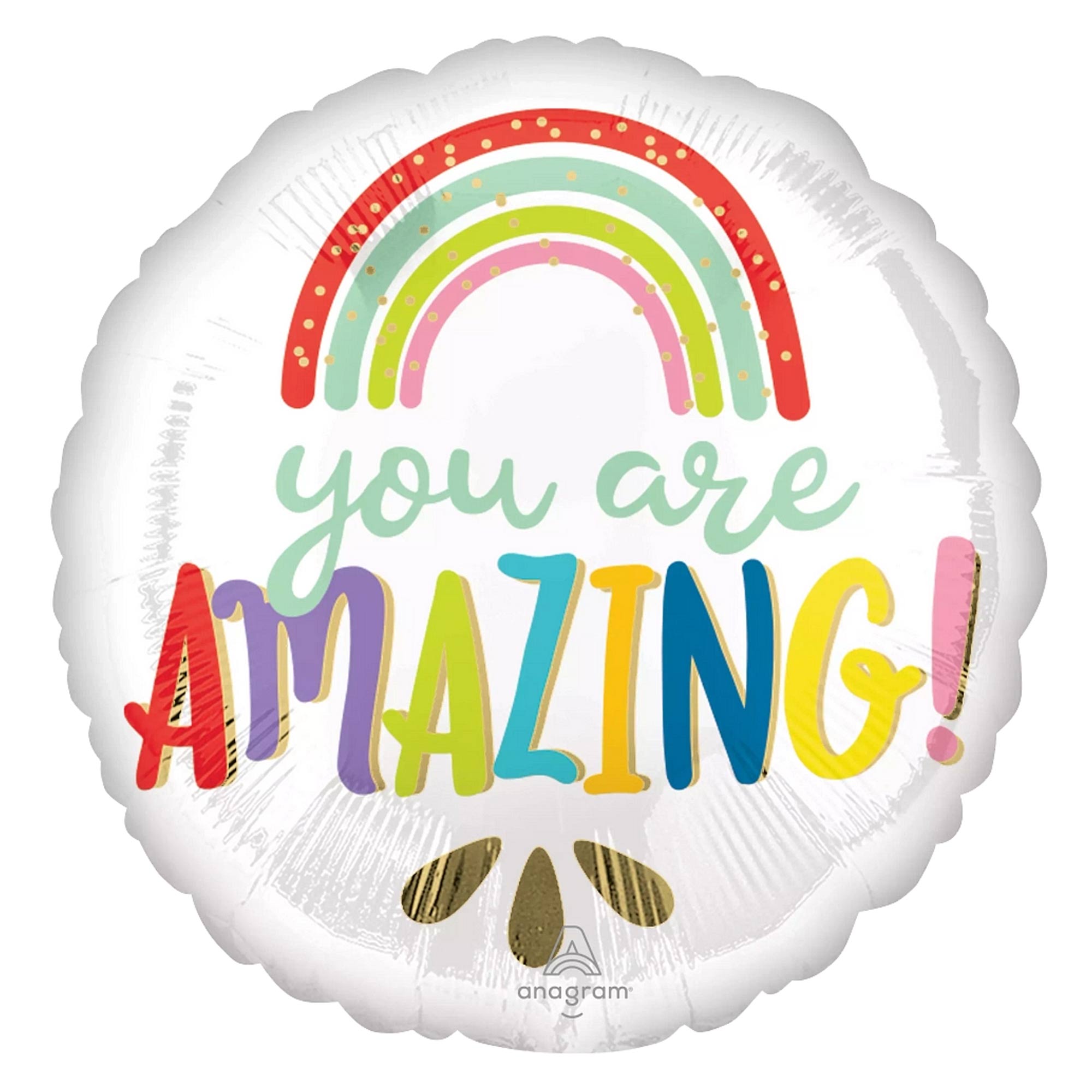 You Are Amazing Multi Colored Foil Balloon 18in