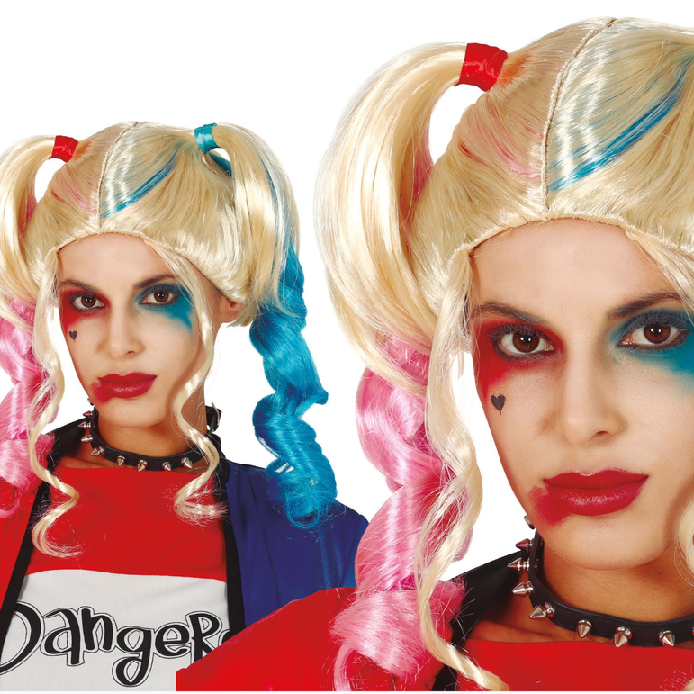 Adult Colored Pigtails Wig