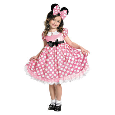 Child Pink Minnie Mouse Glow in the Dark Disney Costume