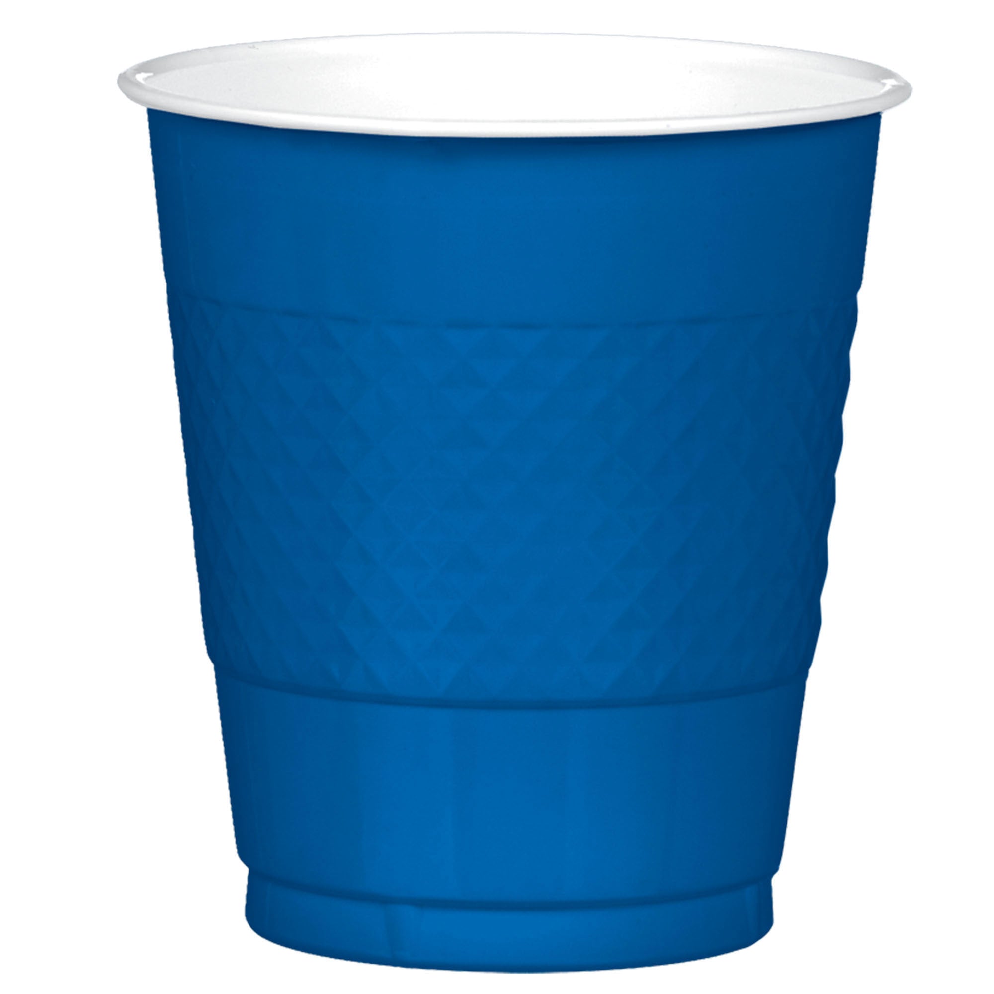 Bright Royal Blue Plastic Cups 12oz, 20pcs