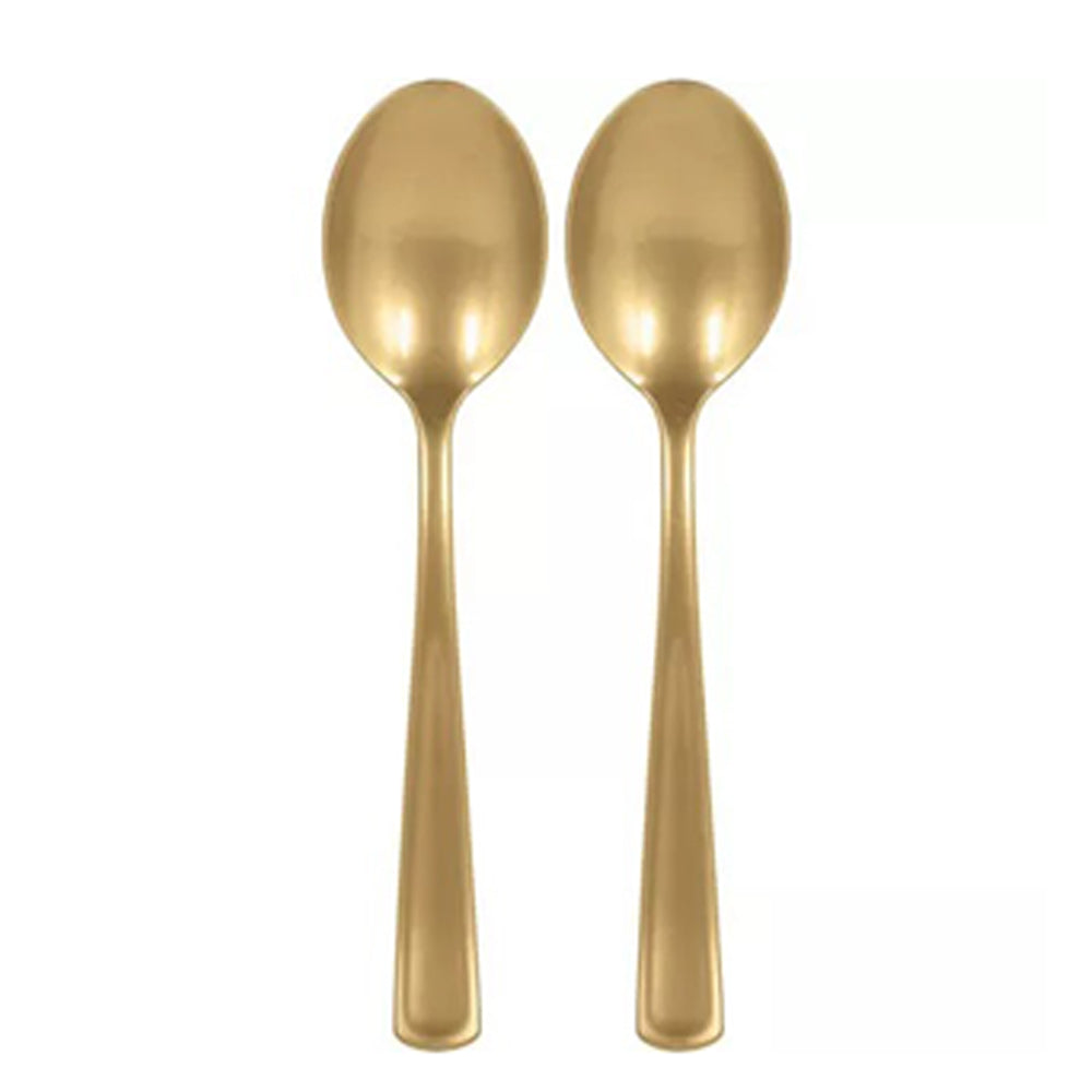 Gold Plastic Serving Spoon 9.75in