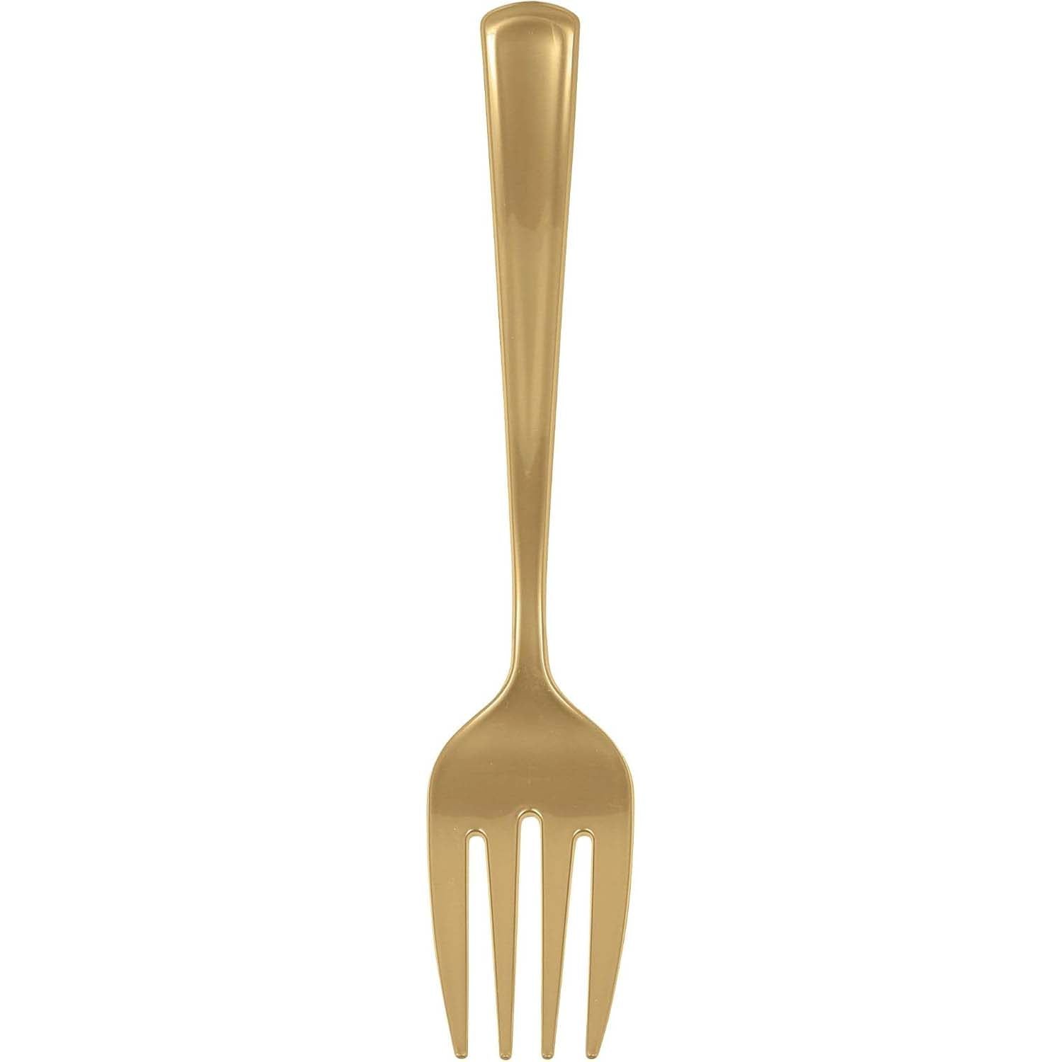 Gold Serving Forks Plastic 9.75inches 2pcs