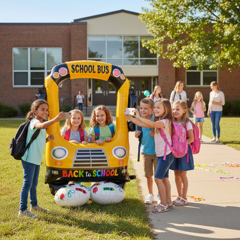 Selfie School Bus AirLoonz Balloon 104x142cm