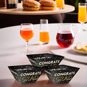 Congrats Grad Large Paper Bowls 5 in x 12 in 3pcs