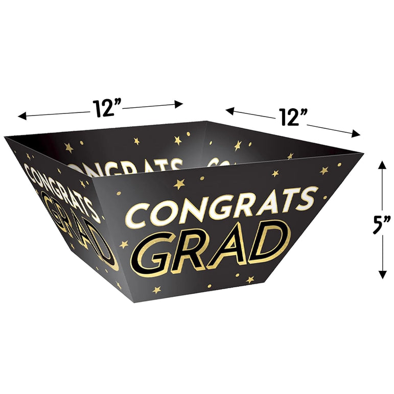 Congrats Grad Large Paper Bowls 5 in x 12 in 3pcs