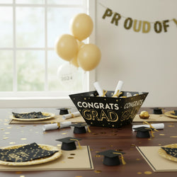 Congrats Grad Large Paper Bowls 5 in x 12 in 3pcs