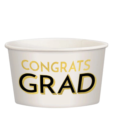 Congrats Grad Paper Treat Cups 9.5 oz 9 in 8pcs
