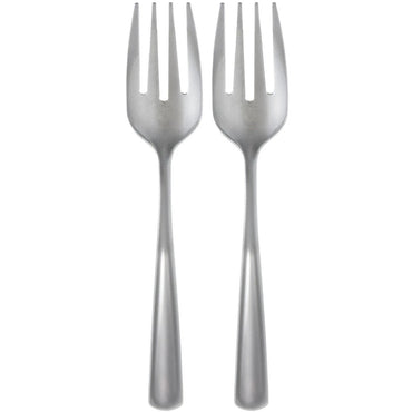 Silver Plastic Serving Fork 9.75in 2pcs