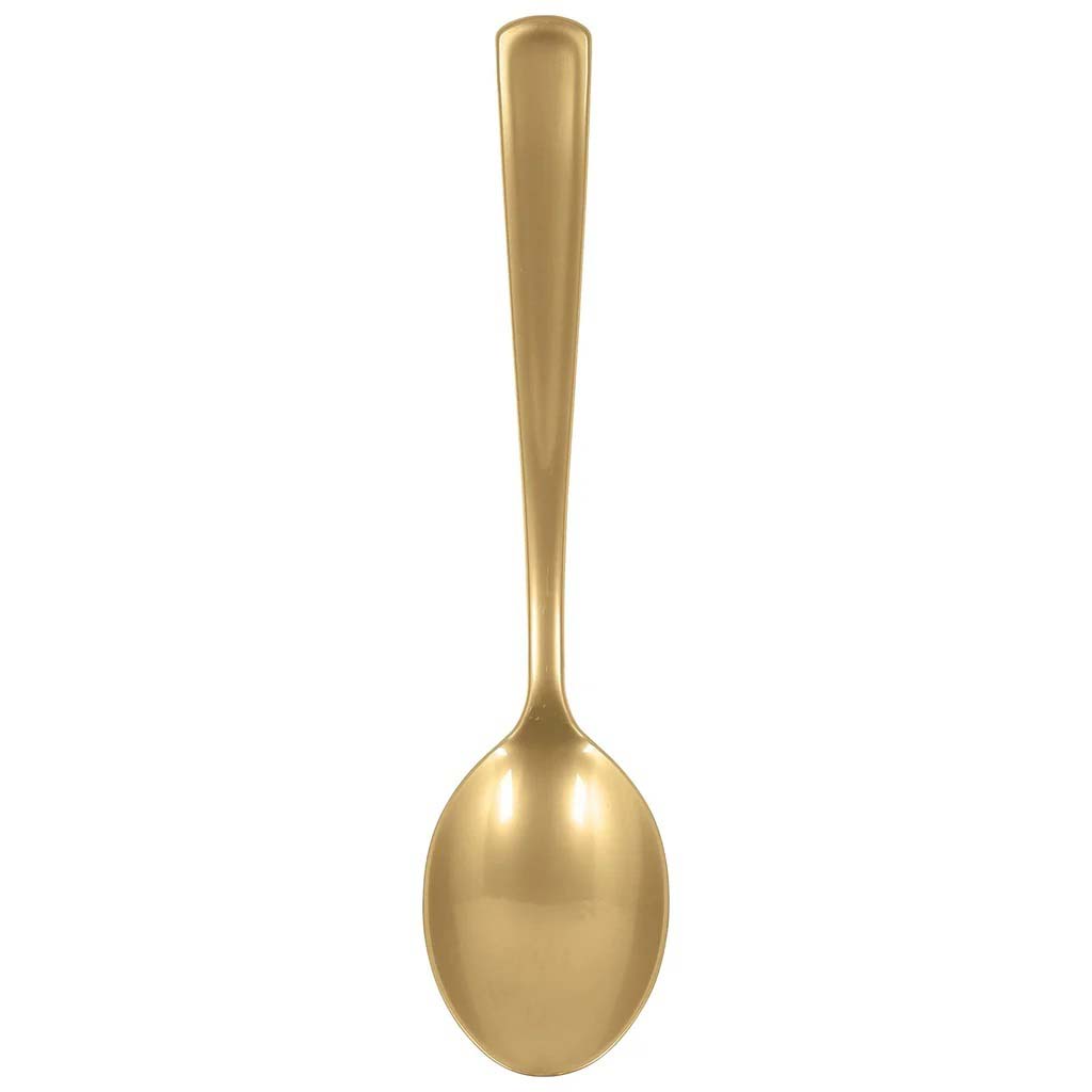 Gold Packaged Plastic Serving Spoons 2pcs