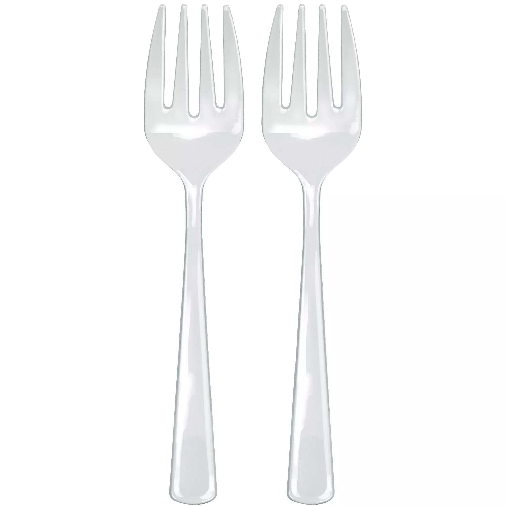 Clear Packaged Plastic Serving Forks 2pcs