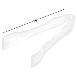 Frosty White Serving Plastic Mini Tongs 2pcs