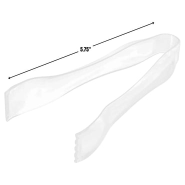 Frosty White Serving Plastic Mini Tongs 2pcs