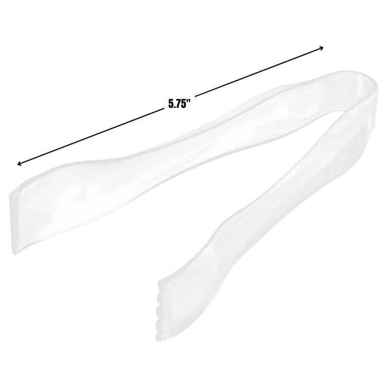 Frosty White Serving Plastic Mini Tongs 2pcs