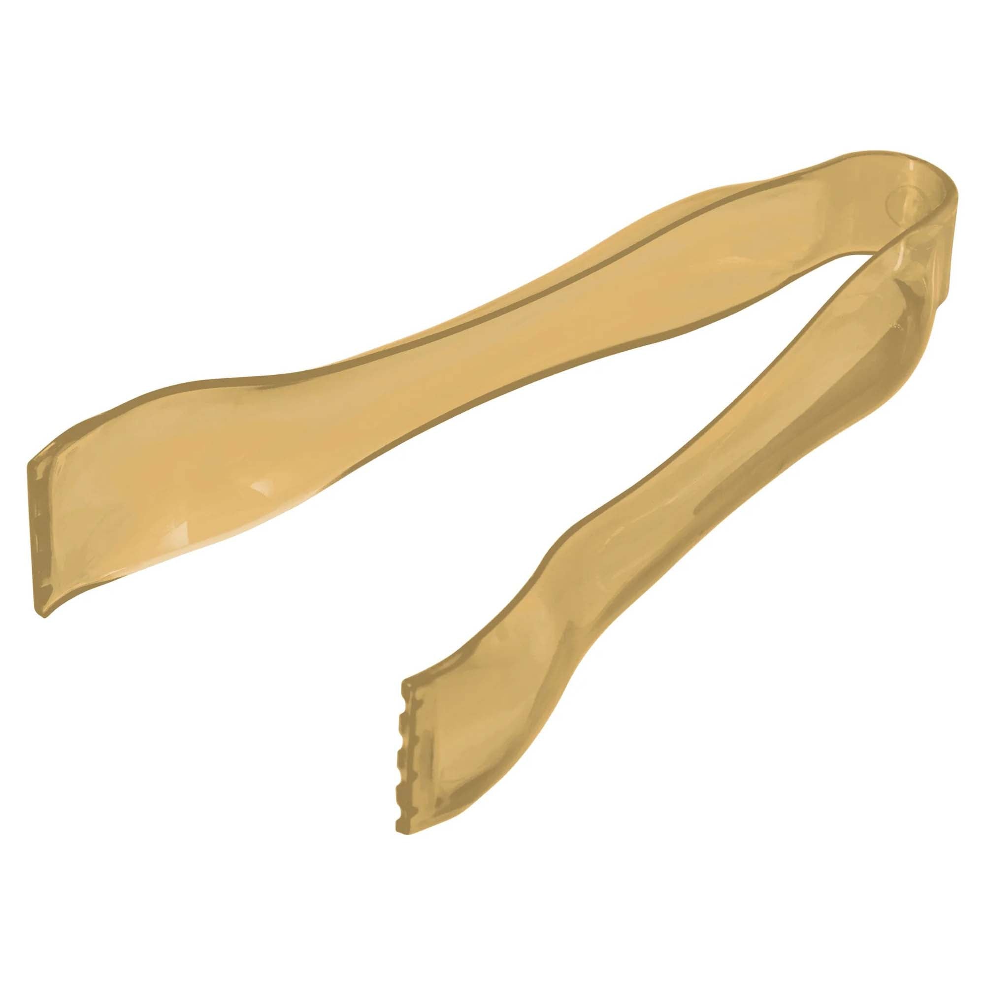 Gold Serving Plastic Mini Tongs 2pcs