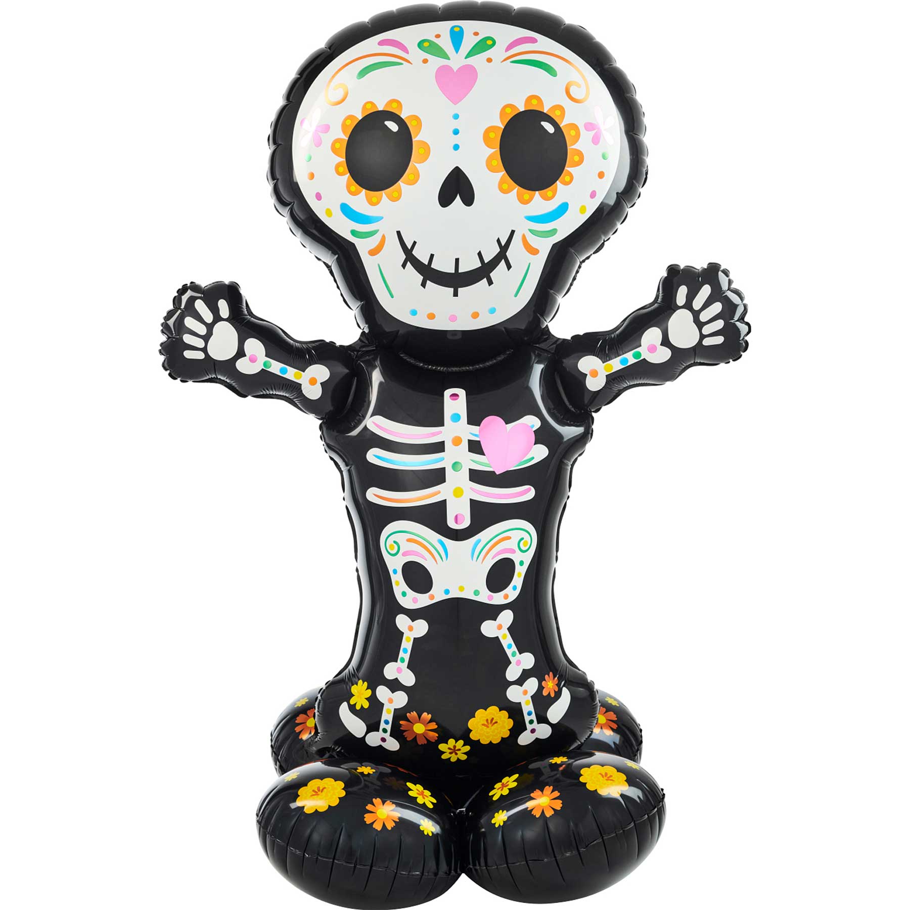 Day of the Dead Standing Skeleton AirLoonz Balloon 88x132cm