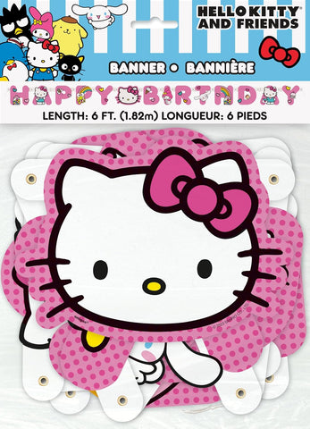 Hello Kitty and Friends Happy Birthday Jointed Banner Decoration
