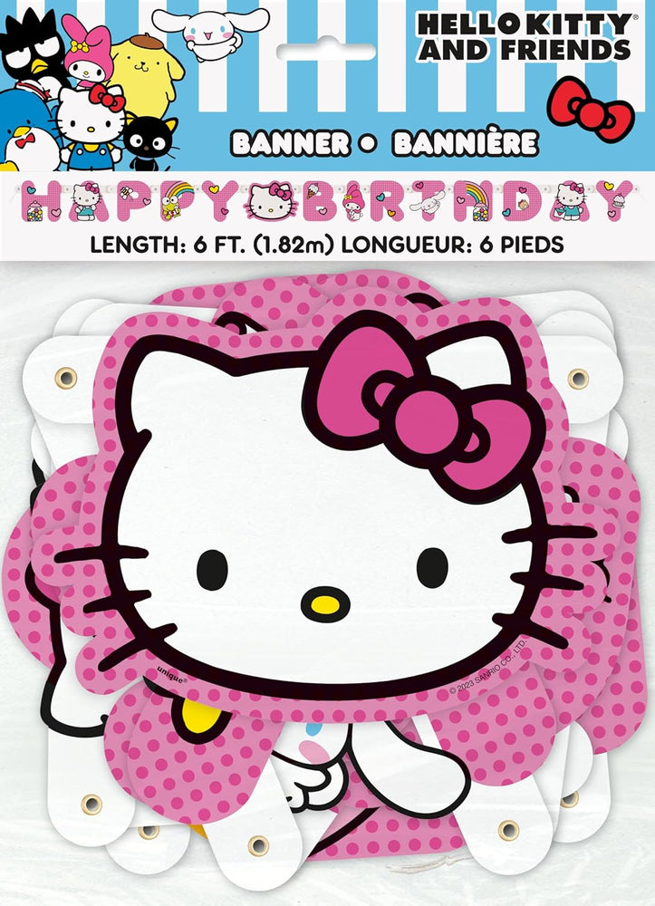 Hello Kitty and Friends Happy Birthday Jointed Banner Decoration