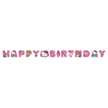 Hello Kitty and Friends Happy Birthday Jointed Banner Decoration