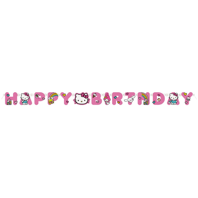 Hello Kitty and Friends Happy Birthday Jointed Banner Decoration