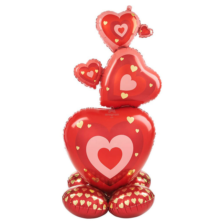 Stacking Hearts AirLoonz Balloon 63x139cm