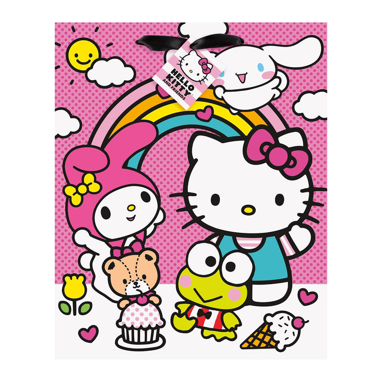 Hello Kitty and Friends Large Gift Bag with Ribbon Handle