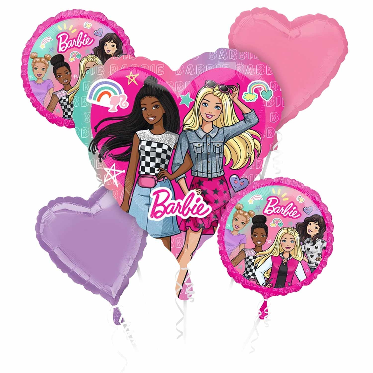 Barbie Dream Together Balloon Bouquet, 5pcs