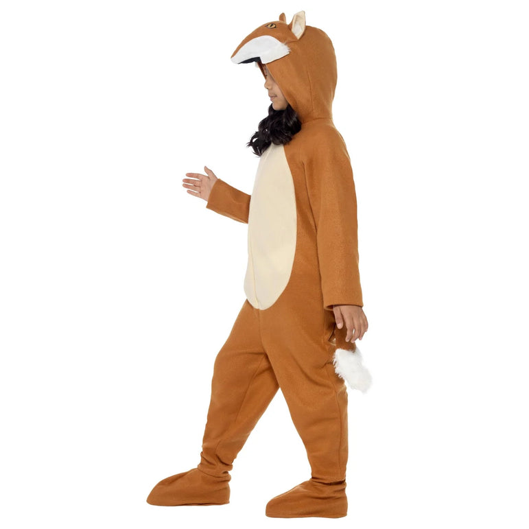 Child Fox Animal All-in-One Orange Costume