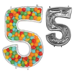 Silver BalloonFormz Number Foil Balloon