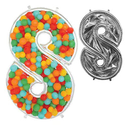 Silver BalloonFormz Number Foil Balloon