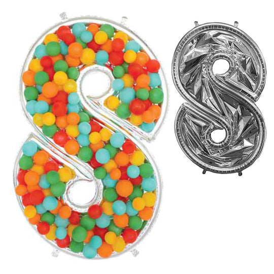 Silver BalloonFormz Number Foil Balloon