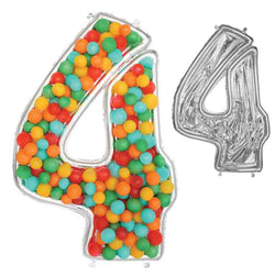 Silver BalloonFormz Number Foil Balloon