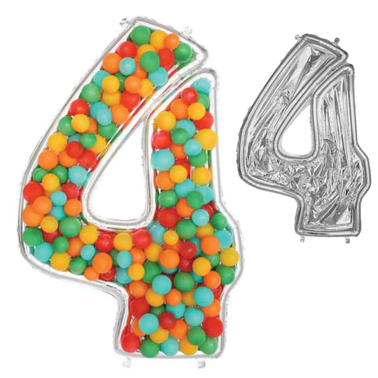 Silver BalloonFormz Number Foil Balloon