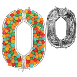 Silver BalloonFormz Number Foil Balloon