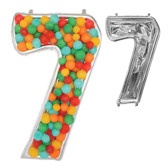 Silver BalloonFormz Number Foil Balloon