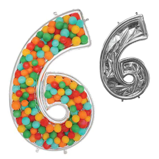Silver BalloonFormz Number Foil Balloon