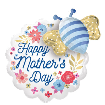 Happy Mothers Day Artful Florals & Bee Multi Balloon