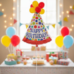 Party Hat Birthday Latex-Accented SuperShape 66x76cm