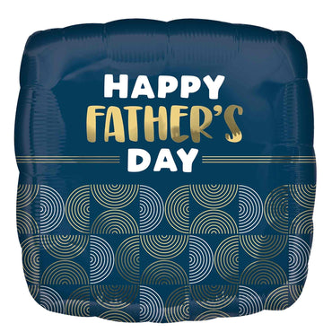 Happy Father's Day Ribbed Lines Foil Balloon 18in