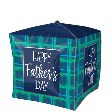 Father's Day Checks Cubez Foil Balloon 38cm