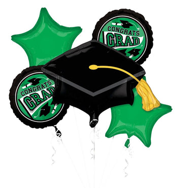 Green - School Colors Be True to Your School Balloon Bouquet 5pcs