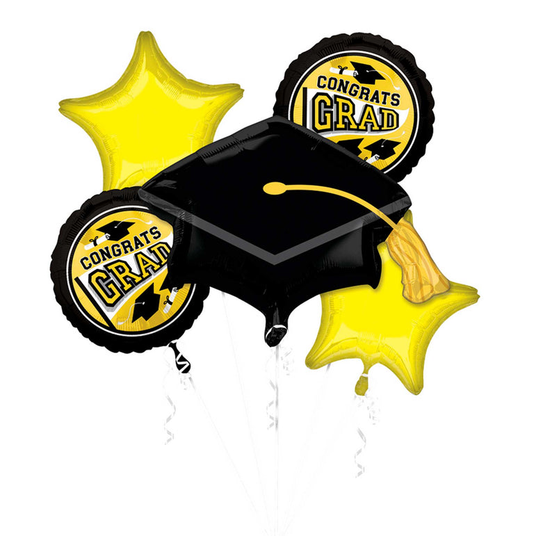 Yellow - School Colors Be True to Your School Balloon Bouquet, 5pcs
