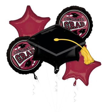 Berry - School Colors Be True to Your School Balloon Bouquet 5pcs