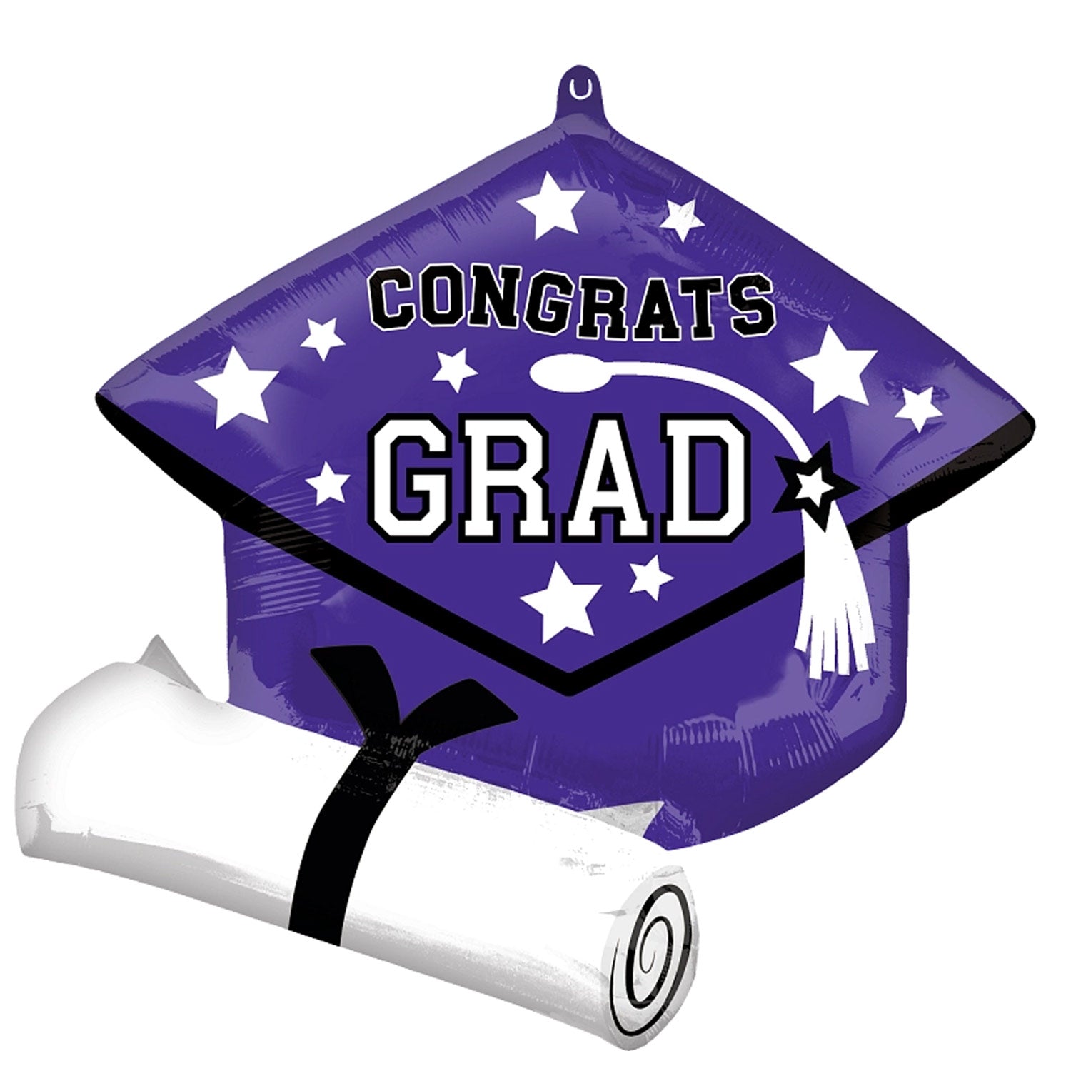 Purple Be True To Your School And White Diploma Supershape Foil Balloon