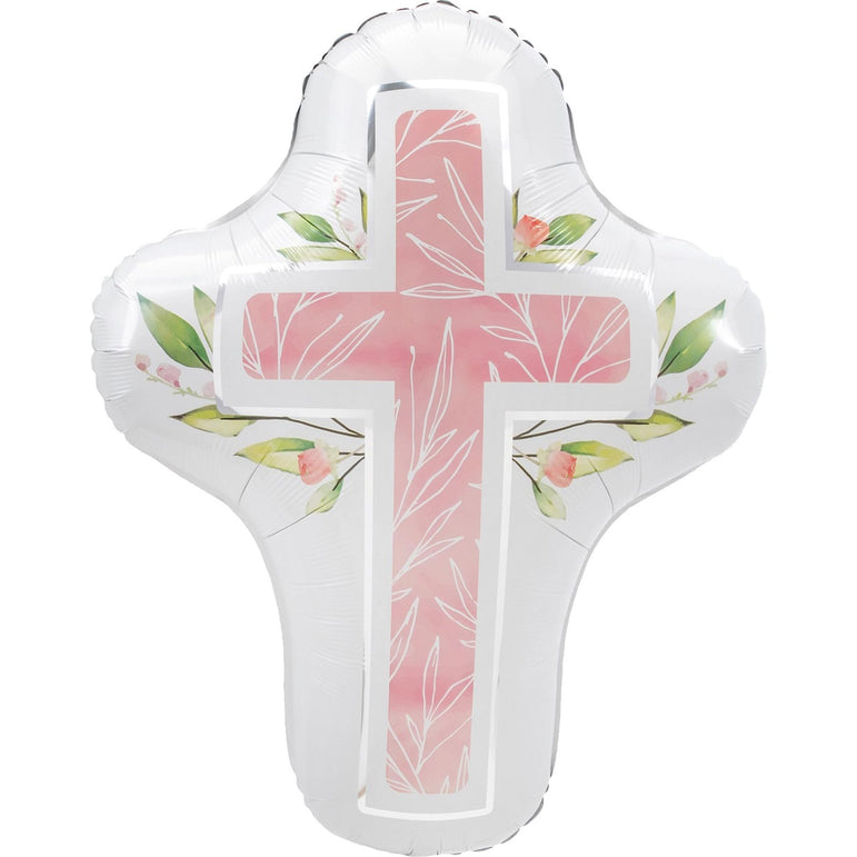 My First Communion Pink SuperShape Balloon 58x71cm
