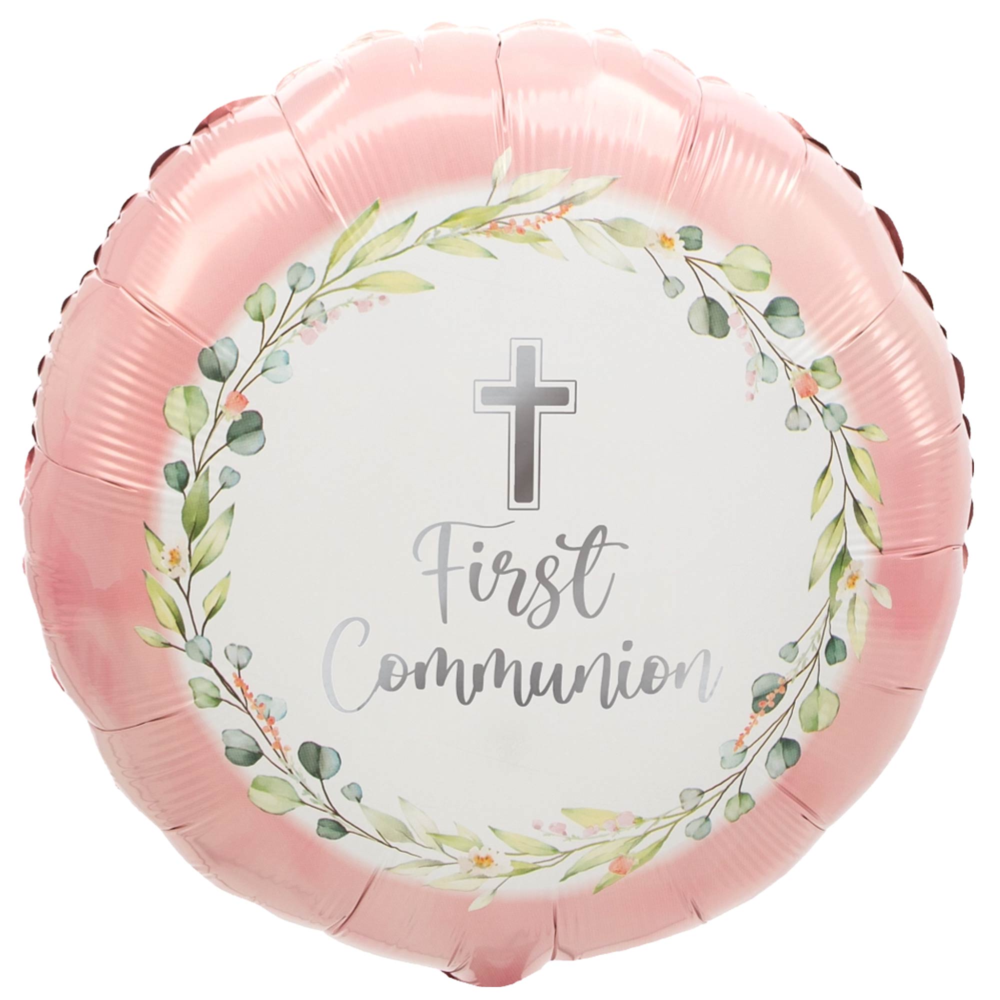 Pink My First Communion Foil Balloon 18in