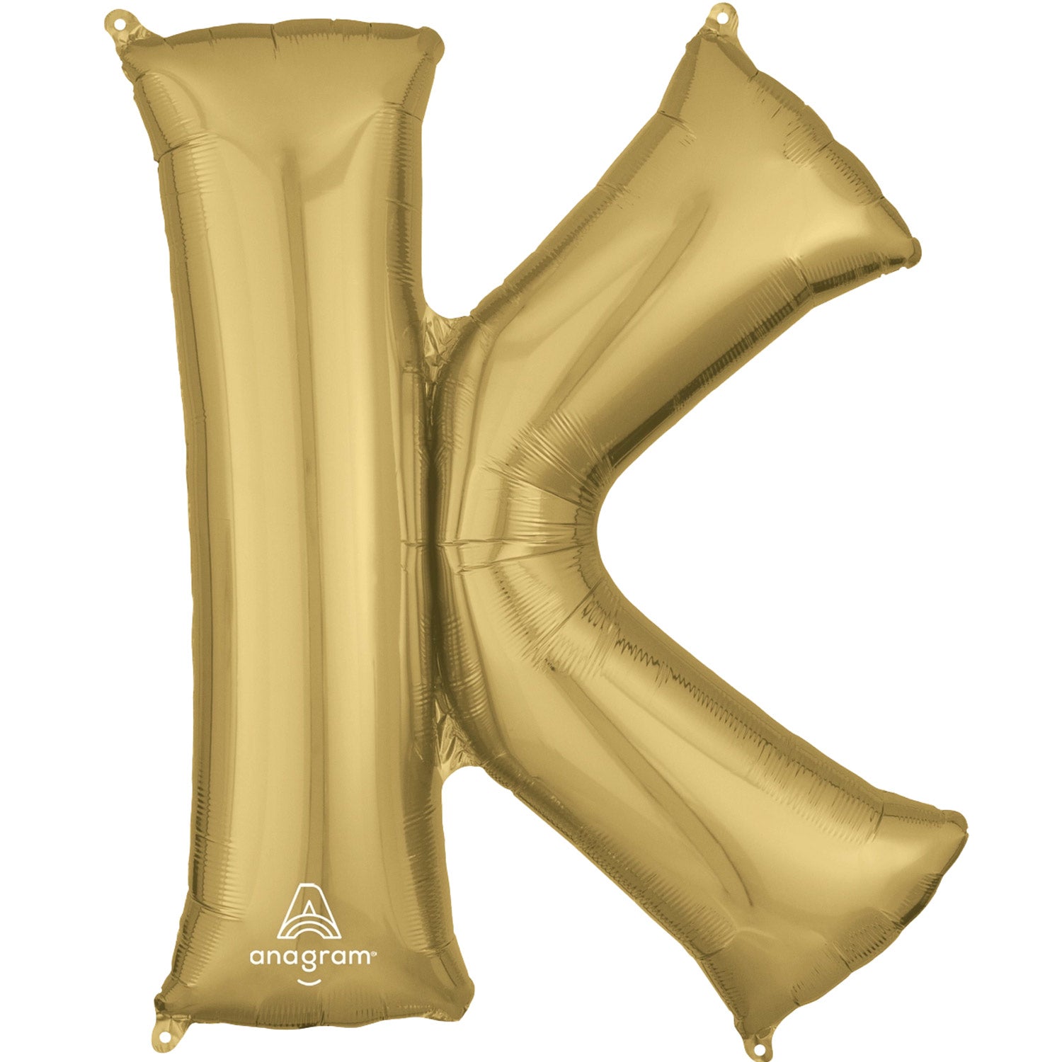 White Gold Letter K Supershape Foil Balloon