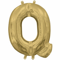 White Gold Letter Q Supershape Foil Balloon 60x81cm Party Decoration